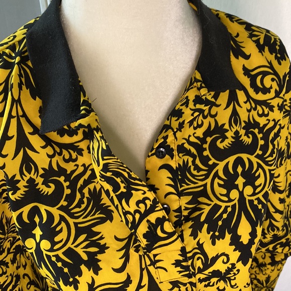 Vintage DVF polyester collared blouse circa early 90s - Picture 3 of 4